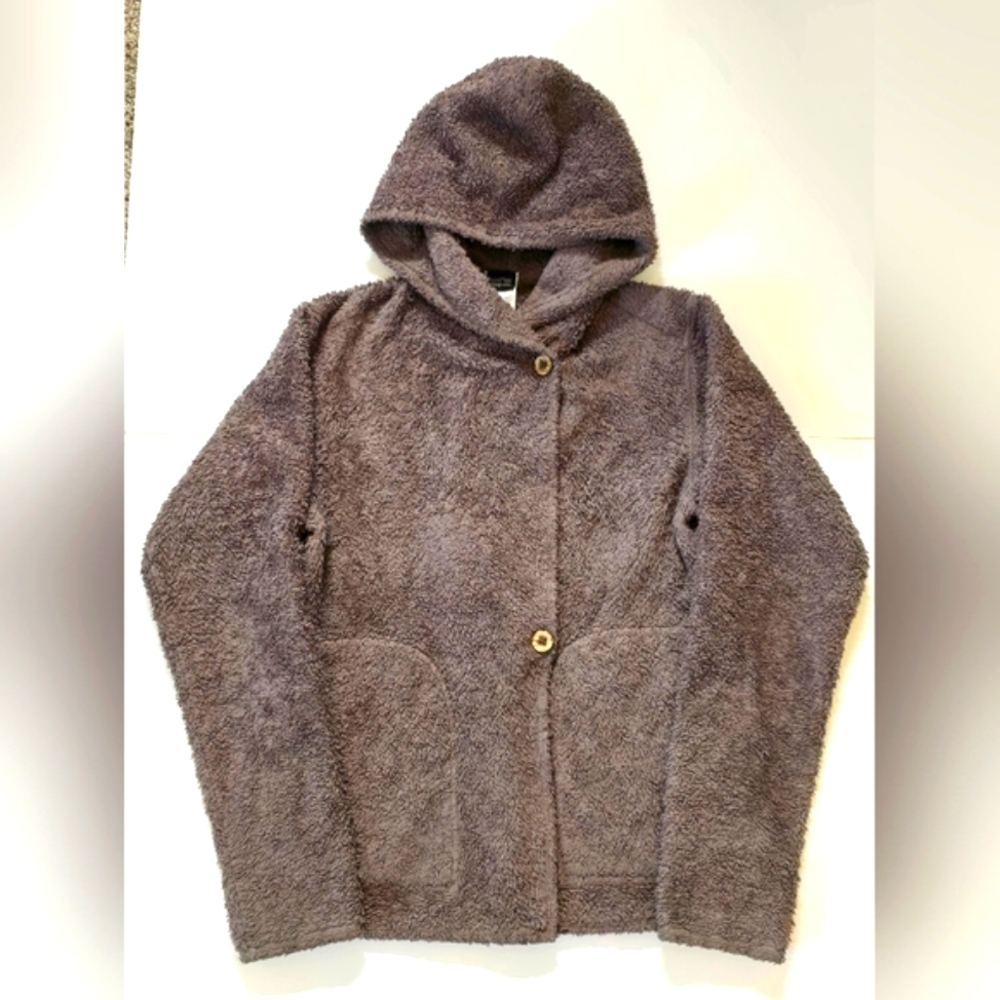 Patagonia Women's Fleece Jacket in Brown Button Up! Size Sm